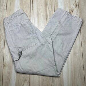 Levi's L2 Mens Beige Wide Leg Baggy Skateboarding Carpenter Pants Size 30X32